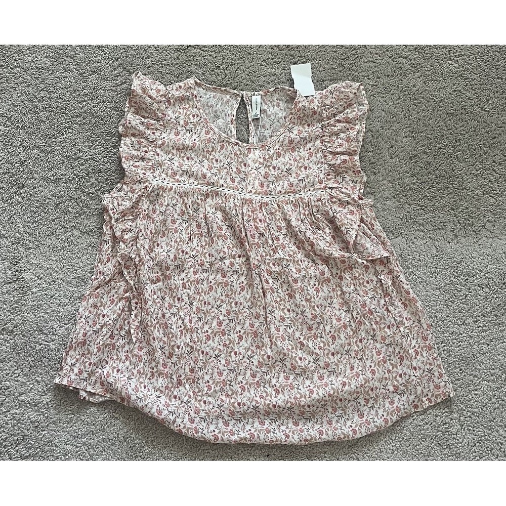 Gentle Fawn Leona Blouse in Apricot Ditsy Size Medium 6-8 New With Tag NWT